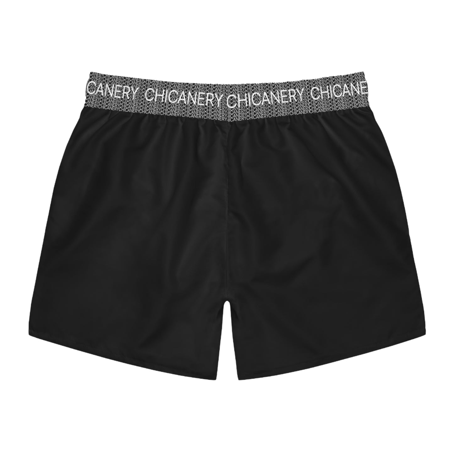 Chicanery™ Multi-Font Swim Trunks (Black)