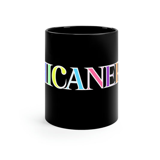 Chicanery™ Rainbow Ceramic Mug (Black)
