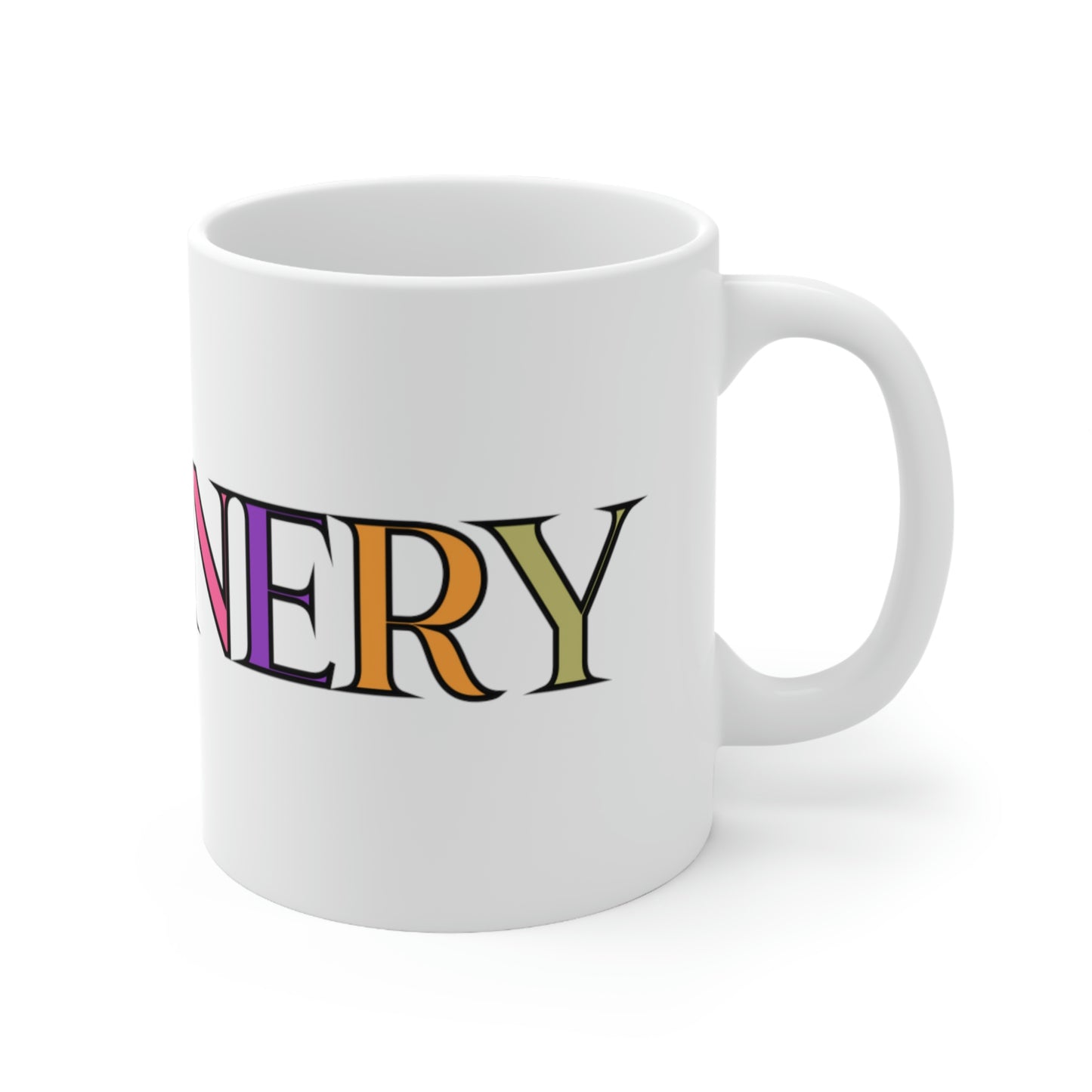 Chicanery™ Rainbow Ceramic Mug (White)