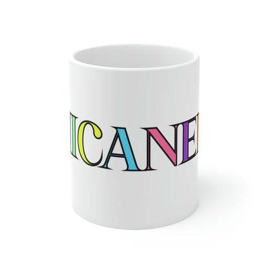 Chicanery™ Rainbow Ceramic Mug (White)