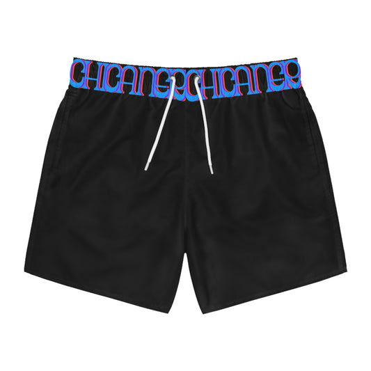 Chicanery™ Neon Swim Trunks (Black)